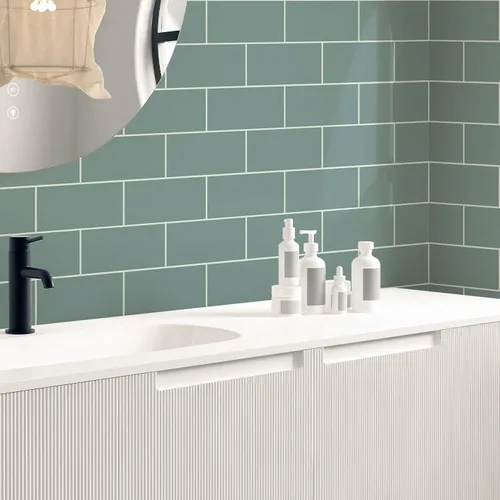 Vista 15 de Adhesivo de vinilo para pared de transferencia de ladrillos para decoración del hogar, despegar y pegar, calcomanías autoadhesivas para salpicaduras
