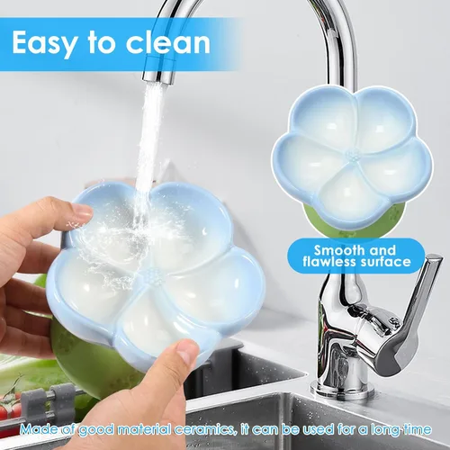 Vista 6 de Cuenco elevado de cerámica para perros para alimentos secos y húmedos, cuenco elevado de comida para gatos de superficie lisa, cuencos de comida