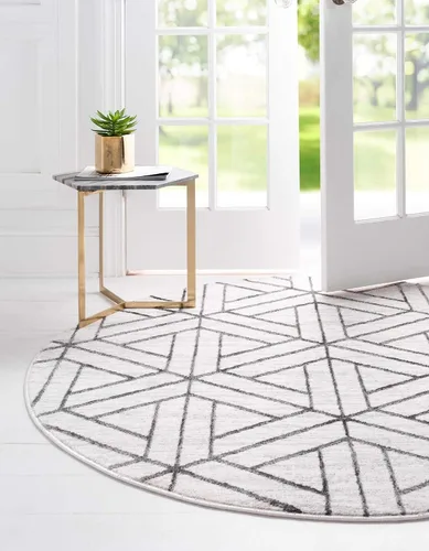 Vista 31 de Unique Loom Matrix Trellis Collection - Alfombra de área, diseño (2 pies x 6 pies 1 pulgada, color azul/marfil)