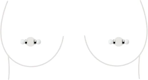 Vista 5 de Anillo de Pezón Falso Sin Perforación Barbell Stud Piercing Falso Joyería Corporal Para Mujeres