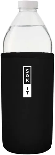 Vista 163 de Sok It BotlSok Funda para botella de agua con cubierta de neopreno aislante (Floral abstracto, se ajusta a CamelBak o Nalgene de 12 onzas)