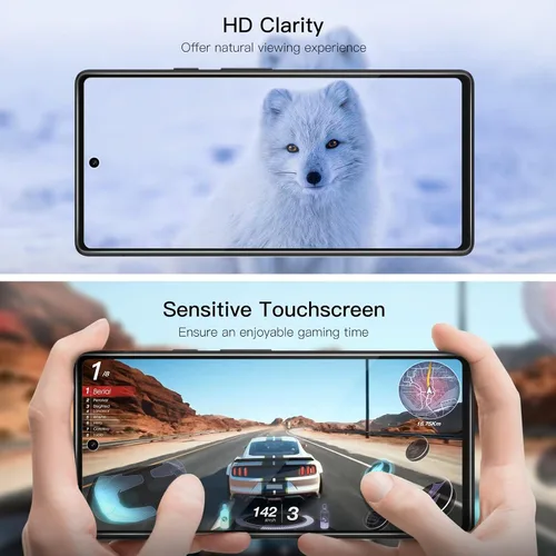Vista 8 de JETech Protector de pantalla para Google Pixel 6a de 6.1 pulgadas con protector de lente de cámara, herramienta de fácil instalación, compatible