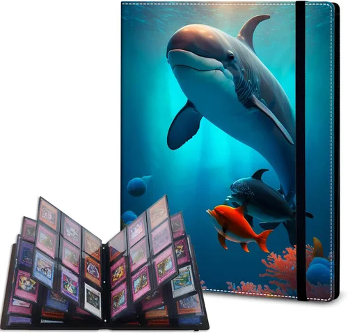 Vista 16 de Carpeta de tarjetas – Carpeta de 9 bolsillos para tarjetas intercambiables, carpeta de cuero de 360 bolsillos de carga lateral para MTG, TCG Bandera