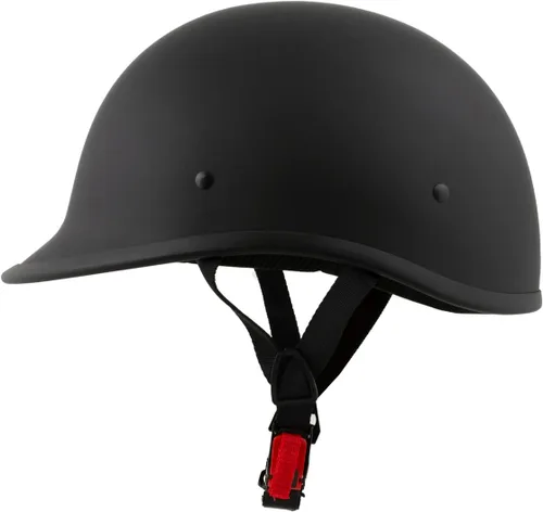 Vista 6 de Milwaukee Helmets MPH9750DOT - Casco de media motocicleta negro mate aprobado por puntos para hombres y mujeres, talla L