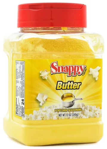 Vista 3 de Snappy Condimento para palomitas de maíz, 12 onzas, estuche de 12 unidades, sabor audaz a mantequilla y sal, sin MSG añadido