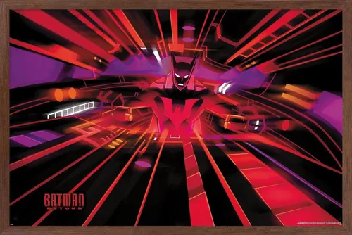 Vista 10 de Trends International DC Comics TV Batman Beyond - Póster de pared de bañera, 22.4 pulgadas de largo x 14.7 pulgadas, versión enmarcada en madera