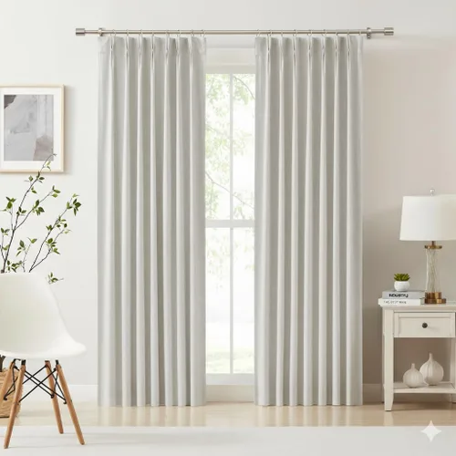 Vista 17 de Kayne Studio Cortinas opacas plisadas para sala de estar y dormitorio, habitación de bebé, cortinas con aislamiento térmico para oscurecer la Natural