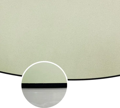 Vista 6 de ABREEZE Esterilla de meditación de flores grandes irregulares antideslizante redonda Pilates Yoga Mat de goma natural con superficie de gamuza