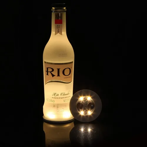 Vista 7 de Posavasos LED, calcomanías, luces LED para botellas, botella glorifica portavasos, botellas de licor de vino, luces LED de servicio de bar en clubes