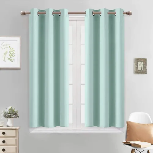 Vista 105 de Yakamok Cortinas opacas para dormitorio, aislamiento térmico, cortinas de oscurecimiento de habitación para sala de estar, juego de 2 paneles