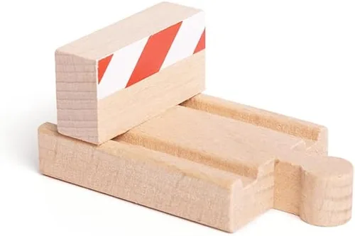 Vista 4 de Bigjigs Rail Buffers de madera (paquete de 6) - Otras marcas principales de rieles de madera son compatibles