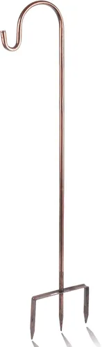 Vista 8 de EXCMARK - Gancho de pastor de altura ajustable de 81/61/41 cm y 1,3 cm de grosor. Úsalo en bodas, para colgar luces solares, linternas, comederos