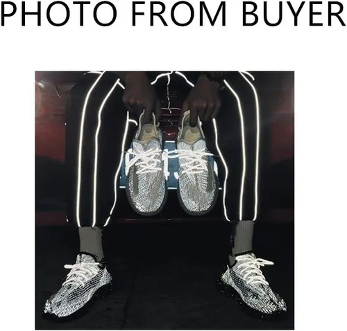 Vista 2 de Cordones reflectantes para zapatos redondos, 2 pares, 532 pulgadas de grosor, seguros para correr