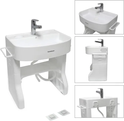 Vista 5 de HongK - Aprendizaje temprano de plástico lavabo de lavado para niños niños bebé bebé niño pequeño simulación toalla estante lavado cuidado de manos