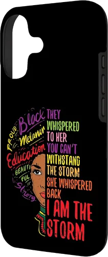 Vista 2 de I Am The Storm BLM Melanin Women African Black History Pride Case for iPhone 17