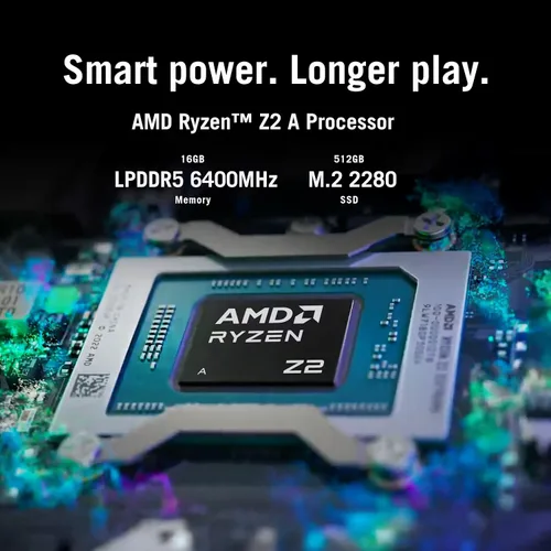 Vista 4 de ASUS ROG Xbox-Ally 1TB SSD AMD Ryzen Z2 A CPU Gaming Handheld 7 pulgadas pantalla táctil 120Hz, Mytrix Hub, protector de pantalla, 3 accesorios