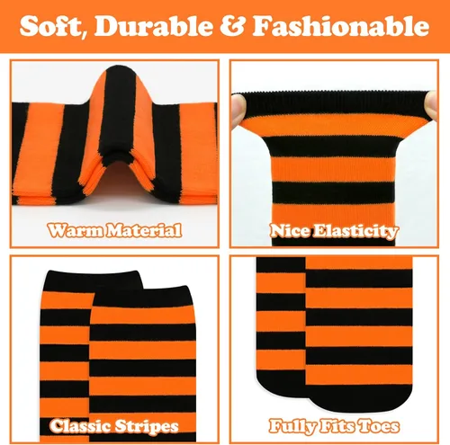 Vista 3 de Calcetines de fútbol para niños, calcetines de fútbol para niñas, calcetines de fútbol para niños, calcetines de tubo con rayas para niños pequeños