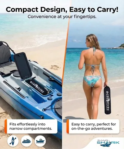 Vista 3 de SandShark Anclaje para barco de la serie Lite, poste de anclaje de aguas poco profundas, anclaje de moto acuática, anclaje de kayak, accesorios