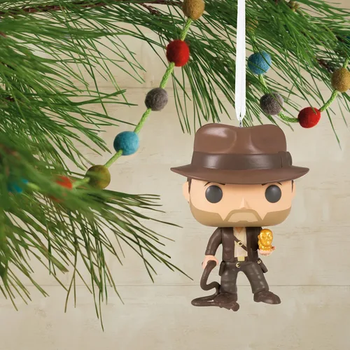 Vista 5 de Adorno coleccionable de Hallmark Indiana Jones Funko POP! para Navidad