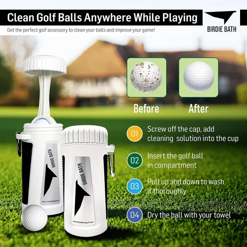 Vista 2 de Birdie Bath Portable Golf Ball Cleaner - Ultimate Personal Golf Ball Washer