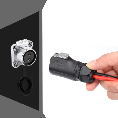 Vista 3 de EXTRACTME 10AWG 2 Pin Power Industrial Circular Cable Adaptador a SAE, enchufe solar Furion a conector SAE, apto para Furrion, maleta de panel