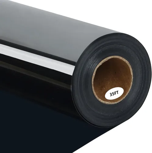 Vista 41 de guangyintong Rollos de vinilo de transferencia de calor negro, 12 pulgadas x 25 pies, superficie brillante, se recomienda tela, para camisetas