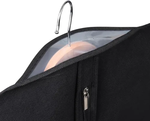 Vista 4 de Univivi Bolsas de ropa para almacenamiento, bolsas de ropa colgantes de 40 pulgadas con ventana transparente y tarjetero de identificación