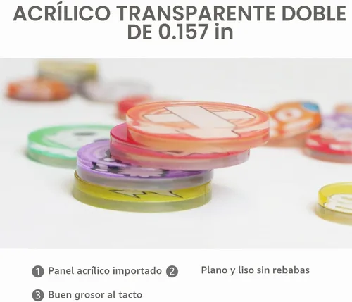 Vista 5 de Contadores de daño y estado para juego de cartas coleccionables Juego de 31fichas de efecto acrílico Combatible (31)