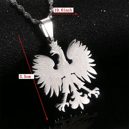 Vista 3 de Collares con colgante de águila con símbolo de Polonia