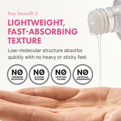 Vista 6 de Hanskin Hyaluron Skin Essence Toner – Tónico hidratante coreano para piel de cristal, ácido hialurónico y colágeno, astringente hidratante ligero