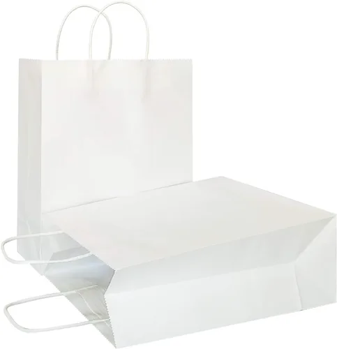 Vista 44 de AZOWA Bolsas de regalo de color azul claro, mini bolsas de papel kraft con asas para recuerdos de fiesta (4 x 2.4 x 6 pulgadas, azul, 12 unidades)