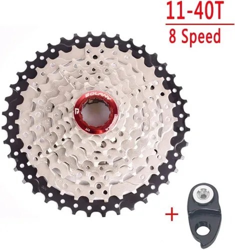 Vista 2 de Casete MTB 8 velocidades 11-32T 11-36T 11-40T 11-40T 11-42T Casete de bicicleta de relación ancha Piñón de casete de bicicleta compatible