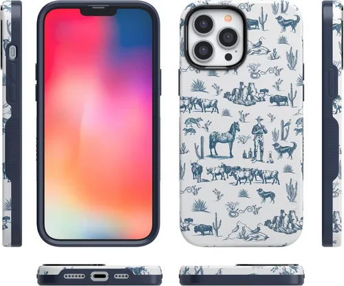 Vista 7 de Funda Casely para iPhone 13 Pro Aventura en el Salvaje Oeste Desierto Compatible con MagSafe Diseño Protector Audaz
