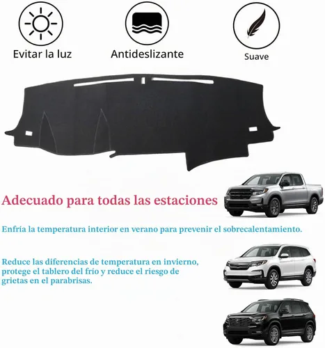 Vista 6 de Cubierta de tablero adecuada para Honda Ridgeline 2017-2024/Pilot 2016-2022/Passport 2019-2024, parasol para tablero de coche, accesorios de tablero