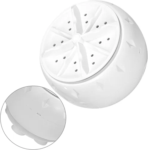 Vista 9 de Lavadora de mini turbina portátil para uso en fregadero con energía ultrasónica USB, lavadora compacta de mano para caravana, camping, viajes