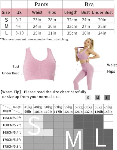Vista 6 de JOJOANS Conjunto de entrenamiento de 2 piezas sin costuras para yoga leggings de cintura alta con brasier deportivo conjuntos de ropa de gimnasio