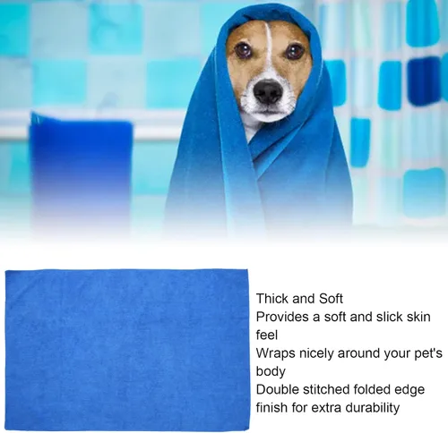 Vista 4 de Microfiber Dog Towel Highly Absorbent Soft Quick Drying Washable Pet Bath Drying Towel for Dogs Cats Pets