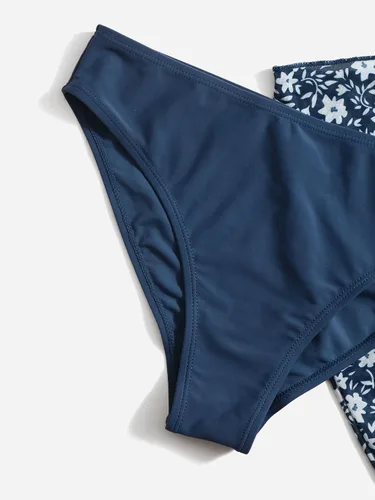 Vista 4 de SHENHE Traje de baño de 3 piezas para niña, con tirantes delgados, triangular, con salida de baño para playa