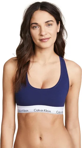 Vista 39 de Calvin Klein Bralette moderno de algodón elástico V-Day sin forro Gris Caliente