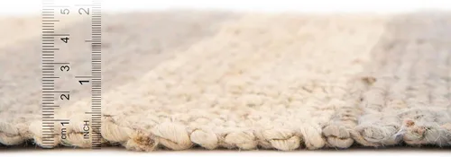 Vista 2 de Unique Loom Alfombra trenzada de la colección de yute – Bina (2' 2" x 3' 1", rectangular, gris marfil)