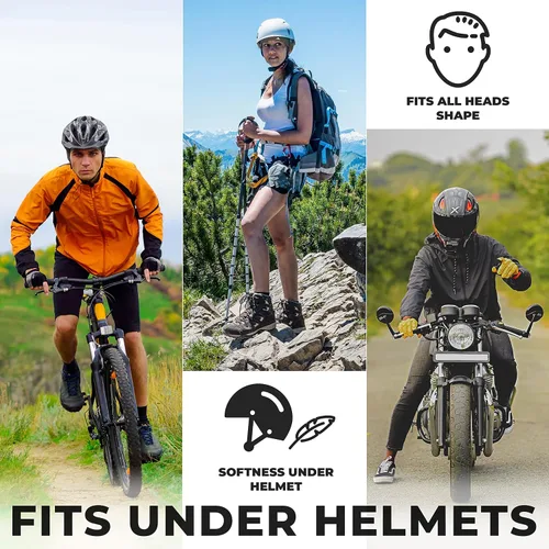 Vista 35 de Gorro para correr o forro para casco: máxima retención térmica y absorción de la humedad. Se ajusta debajo de cascos.