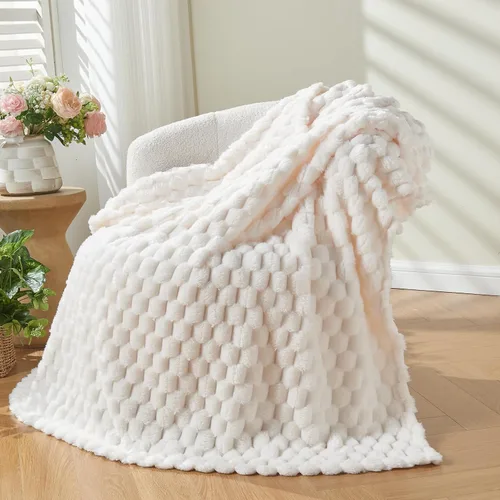 Vista 85 de NEWCOSPLAY Manta de Tiro Súper Suave Aqua Franela Sedosa Premium Forro Polar Jacquard Acanalado 3D Ligero Manta de Cama Uso en Todas las Estaciones