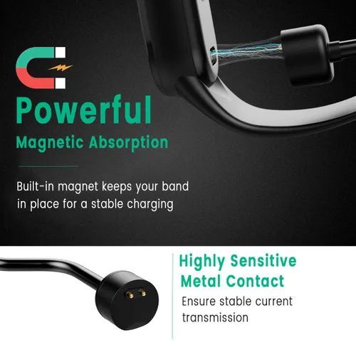 Vista 2 de Cable cargador de banda Mi 5, cable de reloj inteligente para Xiaomi Mi