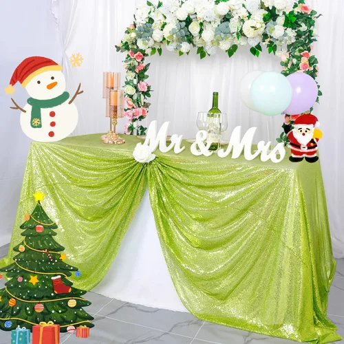 Vista 14 de ShinyBeauty Mantel cuadrado de lentejuelas rosas de 50 x 50 pulgadas, mantel de 50 x 50 pulgadas, perfecto para cumpleaños, fiestas, bodas