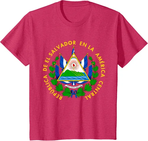 Vista 78 de Camiseta con diseño de emblema de la bandera de El Salvador