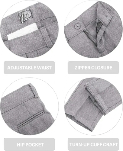 Vista 3 de Lilax Traje formal para niños de 4 piezas, chaleco, pantalones y corbata