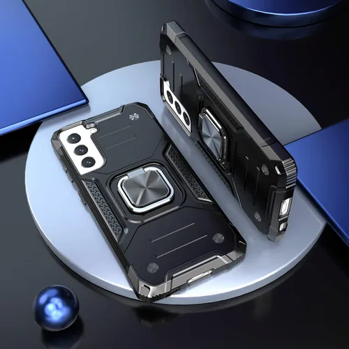 Vista 2 de Funda para Galaxy S21 5G con protector de pantalla, a prueba de caídas, ajuste delgado, con soporte para automóvil, funda protectora ligera