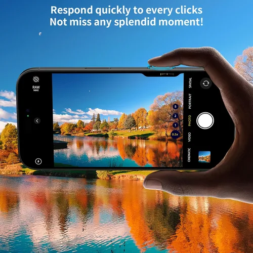 Vista 7 de AMANECER Paquete de 2 protectores de botón de control de cámara para iPhone 16/16 Plus, funda protectora capacitiva de alineación automática