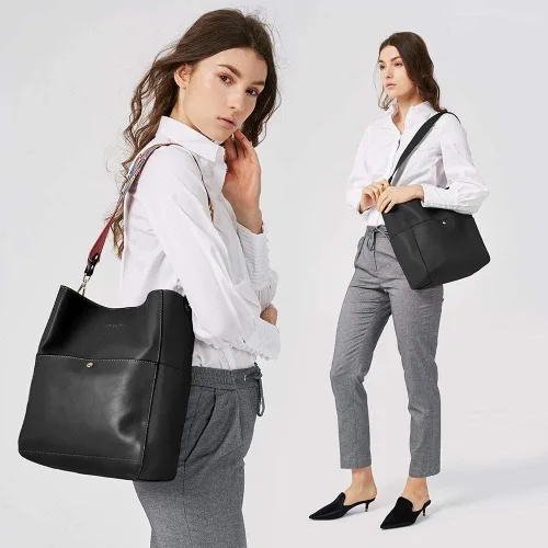 Vista 3 de BOSTANTEN - Bolsos de piel para mujer, con cierre RFID, cierre de cremallera, tarjetero para teléfono