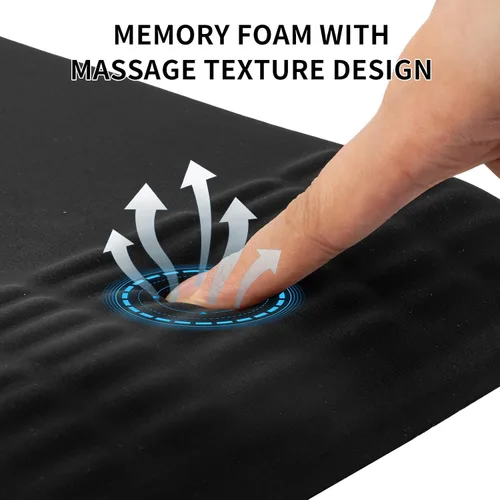 Vista 3 de Alfombrilla ergonómica para mouse con reposamuñecas, espuma viscoelástica súper suave, alivio del dolor para teclado de computadora, reposamanos